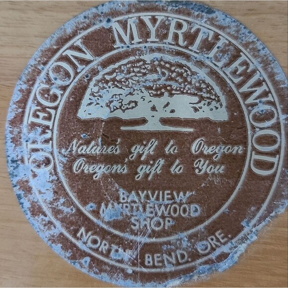 vintage mcm mid century modern oregon myrtlewood candy and nut dish - Picture 3 of 4